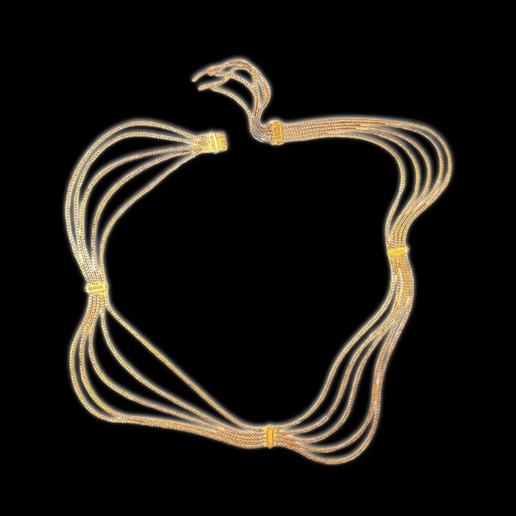 Vintage Christian Dior Gold Multi Strand Medallion Belt Chain - Picture 4 of 16